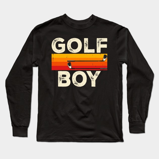 Golf Boy T Shirt For Women Men Long Sleeve T-Shirt by Pretr=ty